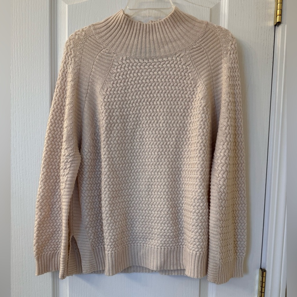 Kerisma Textured Mock Neck Sweater Ivory M/L